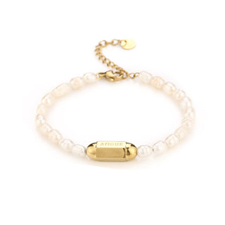Kaufen gold Michelle Bijoux Armband Perlen Röhrenrüstung