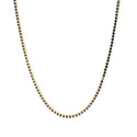 Michelle Bijoux Halskette aus Gold und schwarzen Steinen