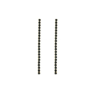 Kaufen schwarz Michelle Bijoux Ohrstecker-Halskette mit Strasssteinen