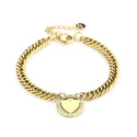 Michelle Bijoux bracelet heart white stones