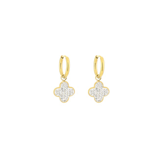 Michelle Bijoux earring clover white stones