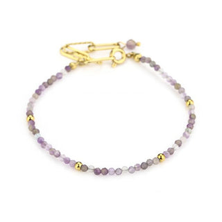 Koop purple Michelle Bijoux bracelet natural stone
