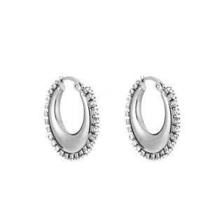 Michelle Bijoux Earring Smooth White Stones