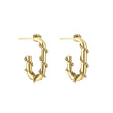 Michelle Bijoux Stud Earring Oval Hoop Snake Necklace