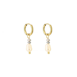 Michelle Bijoux Ohrring Süßwasserperle und Perlen