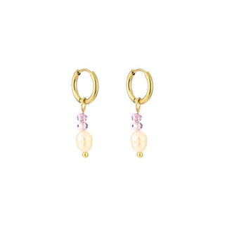 Kaufen lila Michelle Bijoux Ohrring Süßwasserperle und Perlen