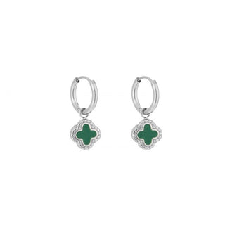 Koop green Michelle Bijoux Earrings Clover Silver