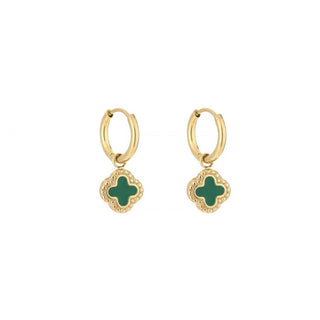 Koop green Michelle Bijoux Earrings Clover Gold