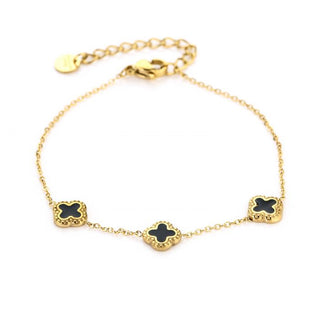 Koop black Michelle Bijoux Bracelet (Jewelry) Bracelet 3 Clovers Gold