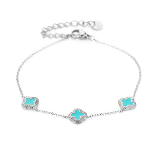 Koop turquoise Michelle Bijoux Bracelet (Jewelry) Bracelet 3 Clovers Silver