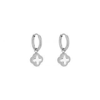 Koop silver Michelle Bijoux Earring Clover White Shell