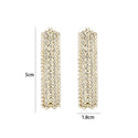 Michelle Bijoux Stud Earrings 5 ​​String White Stones