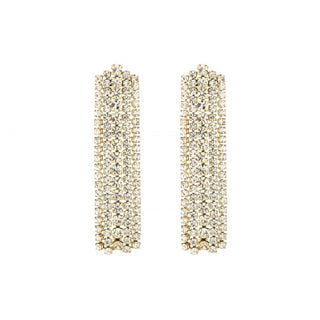 Michelle Bijoux Stud Earrings 5 ​​String White Stones