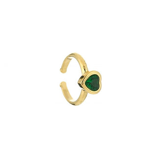 Kopen groen Michelle Bijoux Ring (Sieraad) Heart One Size