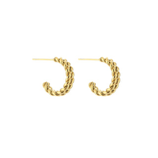Michelle Bijoux Double Twisted Stud Earrings