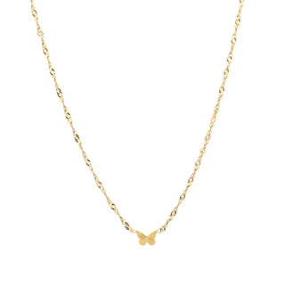 Koop gold Michelle Bijoux Necklace Thin Twisted Butterfly
