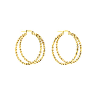 Michelle Bijoux Double Twisted Earrings