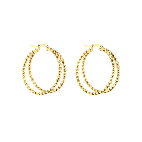 Michelle Bijoux Double Twisted Earrings
