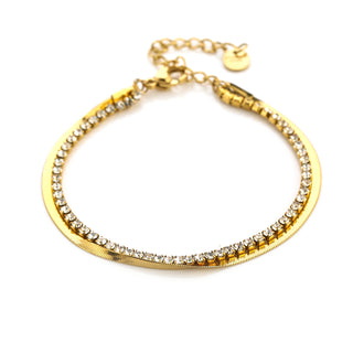 Buy goud Michelle Bijoux Armband (sieraad) Slang en strass