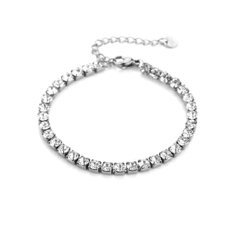 Buy zilver Michelle Bijoux Armband (sieraad) Witte Stenen