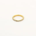Michelle Bijoux Ring (Jewelry) Circles White Stones (Size 16-17)