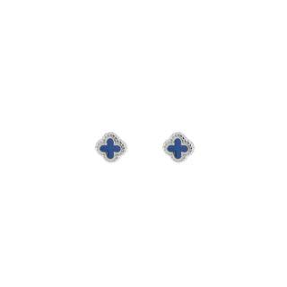 Koop blue Michelle Bijoux Ear Studs Clover silver (5mm)