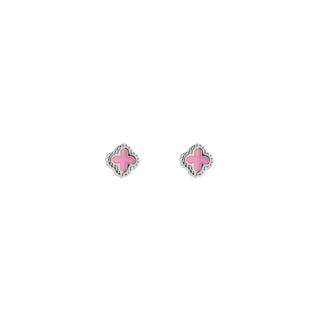 Koop pink Michelle Bijoux Ear Studs Clover silver (5mm)