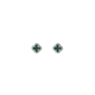 Kopen groen Michelle Bijoux Oorknoppen Klaver zilver (5mm)