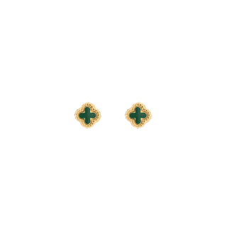 Kopen groen Michelle Bijoux Oorknoppen Klaver goud (5mm)