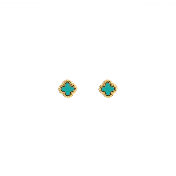 Michelle Bijoux Ear Studs Clover gold (5mm)