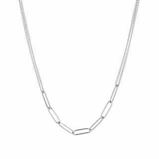 Koop silver Michelle Bijoux Necklace Double Link