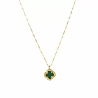 Koop green Bijoutheek Necklace Single Clover Enamel