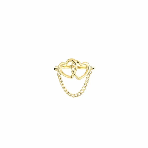 Bijoutheek Ring (Schmuck) 2 Herzen und Halskette