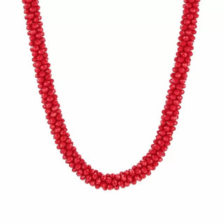 Kaufen rot Bijoutheek Halskette kleine Perlen Blau