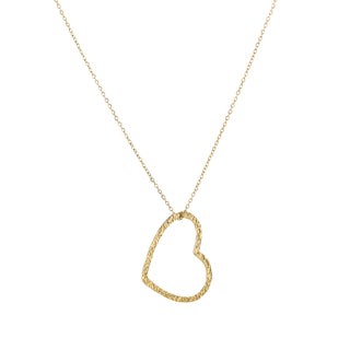 Bijoutheek Necklace Hammered Heart Small
