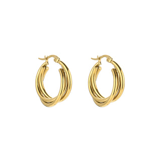 Koop gold Michelle Bijoux Earrings 3 Smooth Tubes