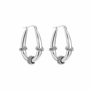 Bijoutheek Earrings Oval Rope