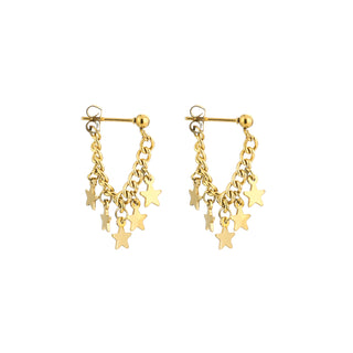 Koop gold Michelle Bijoux Stud Earrings Necklace Stars
