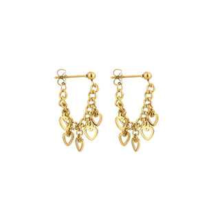 Koop gold Michelle Bijoux Ear Studs Necklace Hearts