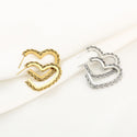 Michelle Bijoux Earrings Heart Twisted Necklace