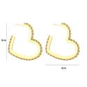 Michelle Bijoux Stud Earrings Heart Twisted Necklace Large