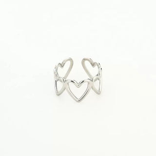 Koop silver Bijoutheek Ring (Jewelry) Large Hearts