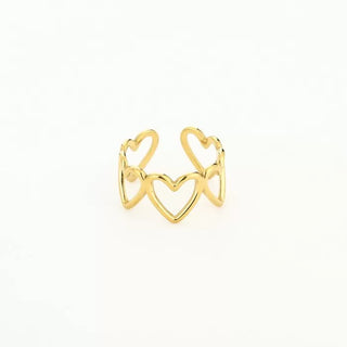Bijoutheek Ring (Jewelry) Large Hearts
