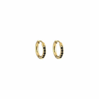 Koop black Bijoutheek Earrings Zirconia Stones gold