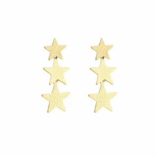 Koop gold Bijoutheek Ear Studs 3 Striped Stars