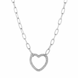 Koop silver Bijoutheek Necklace Link Heart Zirconia