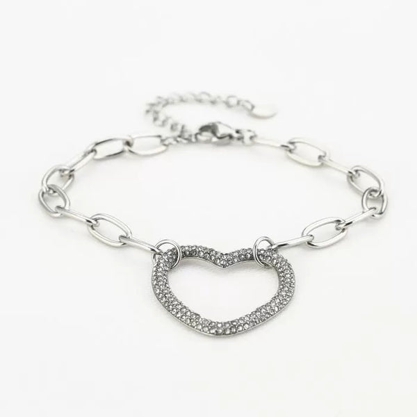 Bijoutheek Bracelet (jewelry) Link Heart Zirconia