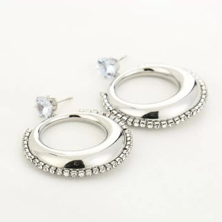 Koop silver Michelle Bijoux Stud Earrings Chunky Rhinestone Earrings