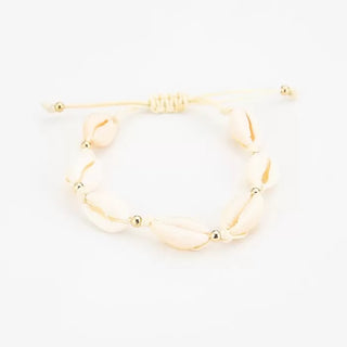 Koop beige Bijoutheek Bracelet (jewelry) Shells Gold Balls