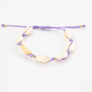 Kaufen lila Bijoutheek-Armband (Schmuck) Muscheln Goldkugeln